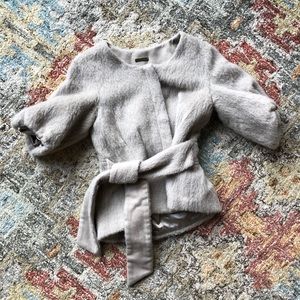 Loeffler Randall cropped wool coat